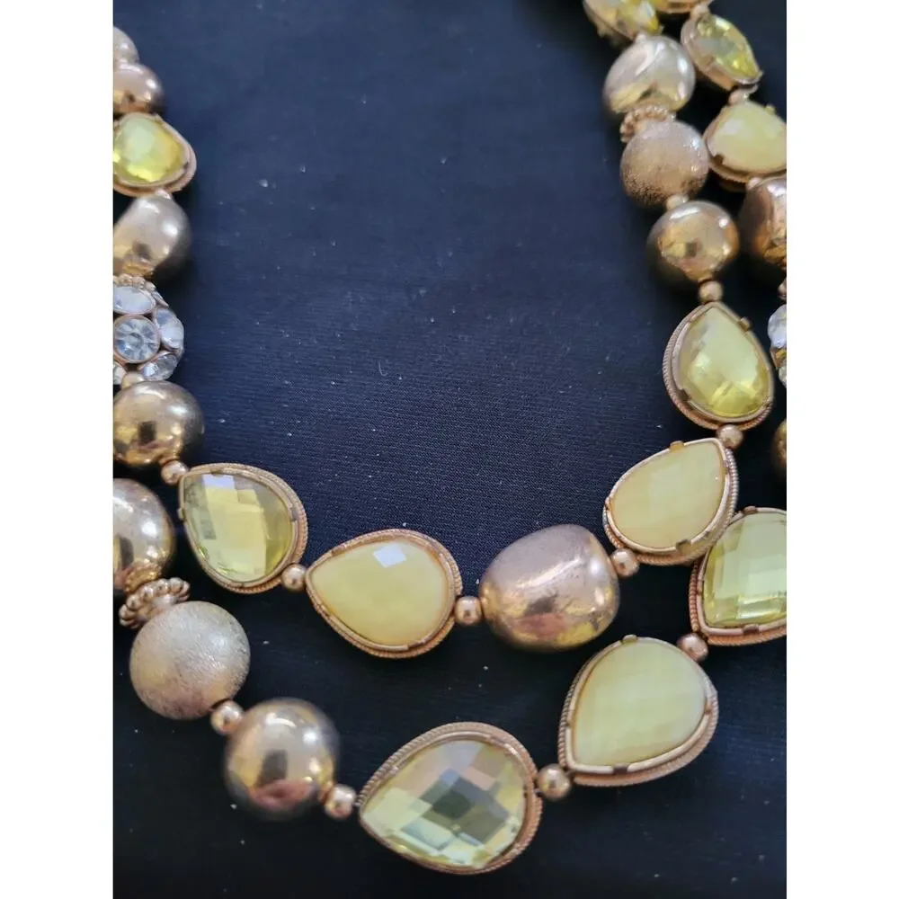Vintage Peridot Necklace 18 Inch 1950s. Beautiful Old Hollywood - Picture 2 of 5